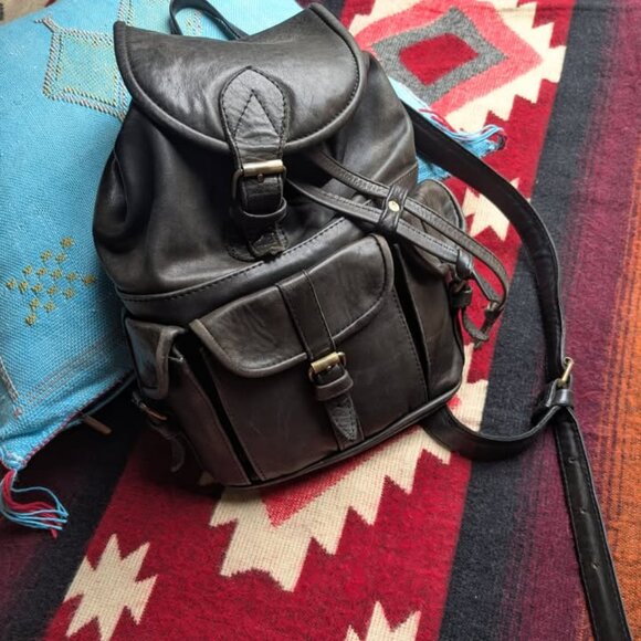handcrafted in Amsterdam, genuine leather backpack - Picture 1 of 5